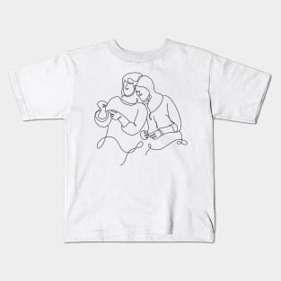 Women Day Line Art Minimal Kids T-Shirt